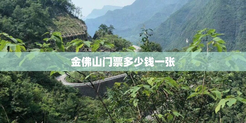 金佛山门票多少钱一张