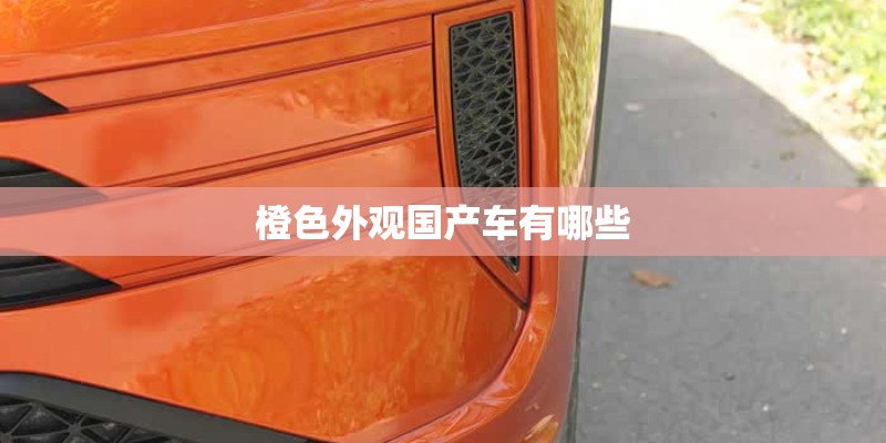 橙色外观国产车有哪些
