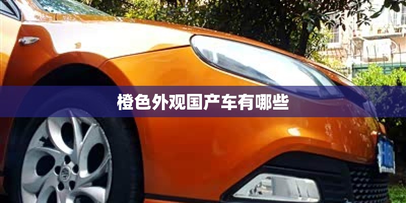 橙色外观国产车有哪些
