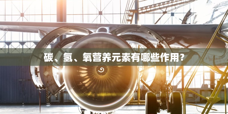 碳、氢、氧营养元素有哪些作用？