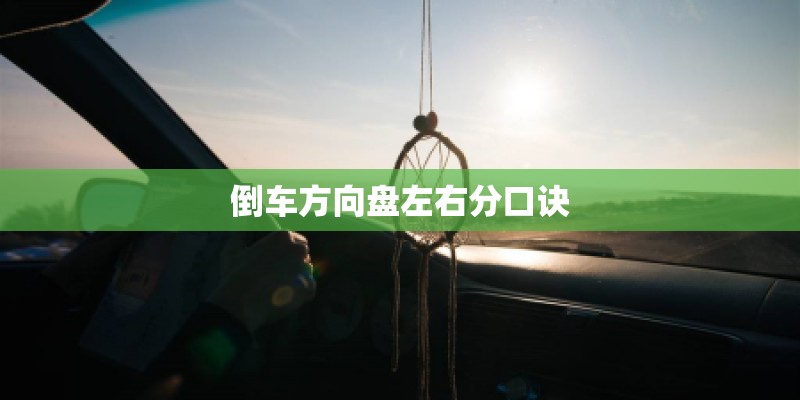 倒车方向盘左右分口诀