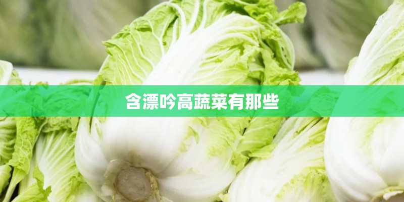 含漂吟高蔬菜有那些