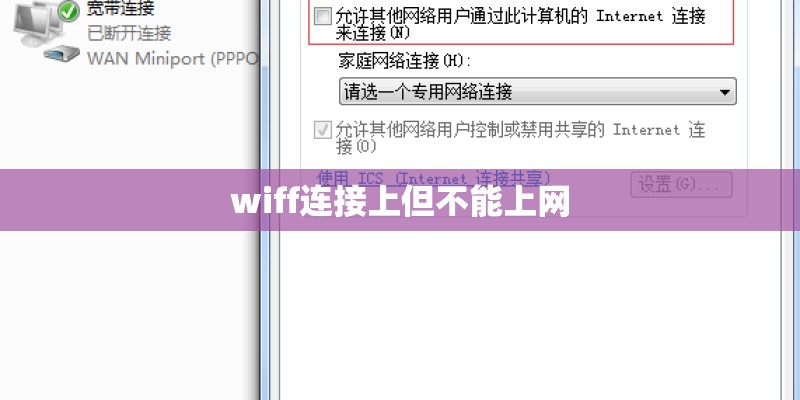 wiff连接上但不能上网