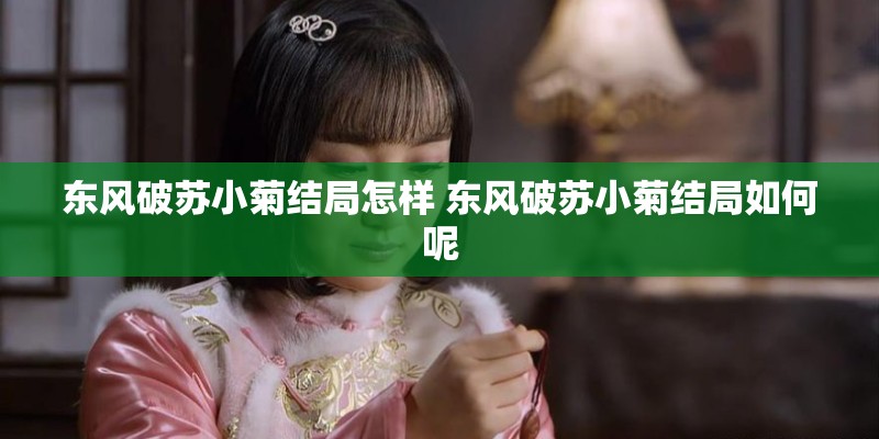 东风破苏小菊结局怎样 东风破苏小菊结局如何呢