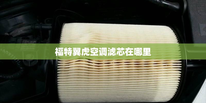 福特翼虎空调滤芯在哪里
