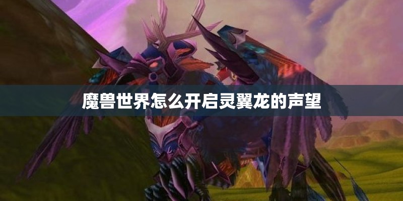 魔兽世界怎么开启灵翼龙的声望