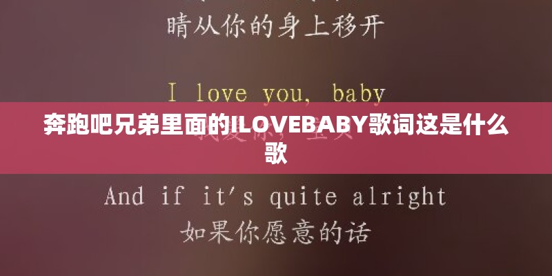 奔跑吧兄弟里面的ILOVEBABY歌词这是什么歌