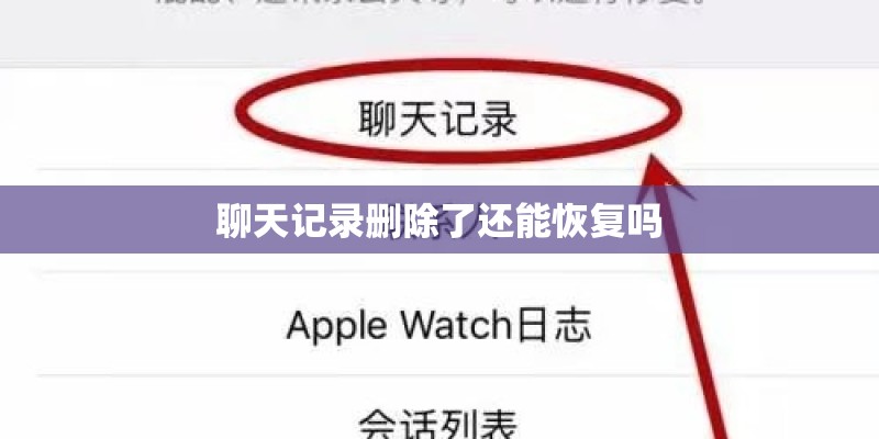 聊天记录删除了还能恢复吗