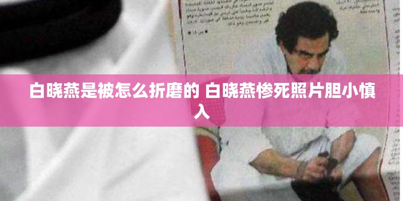 白晓燕是被怎么折磨的 白晓燕惨死照片胆小慎入