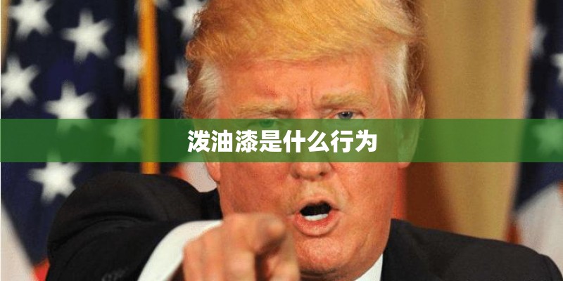 泼油漆是什么行为