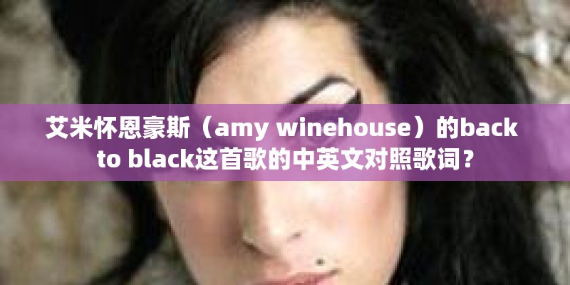 艾米怀恩豪斯（amy winehouse）的back to black这首歌的中英文对照歌词？