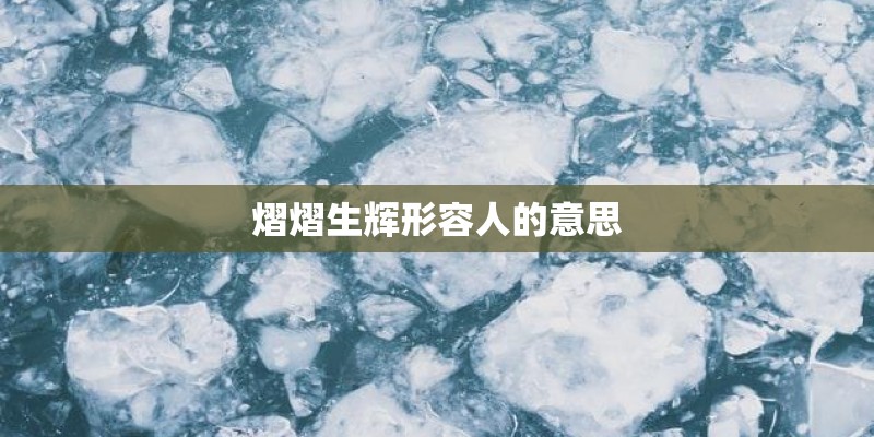 熠熠生辉形容人的意思