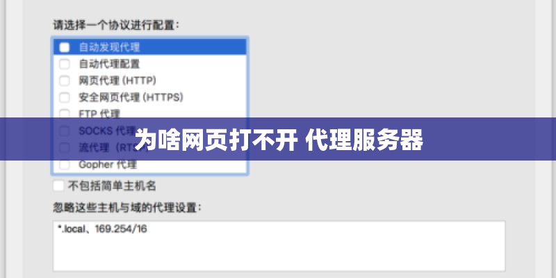 为啥网页打不开 代理服务器