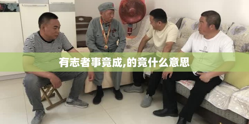 有志者事竟成,的竟什么意思