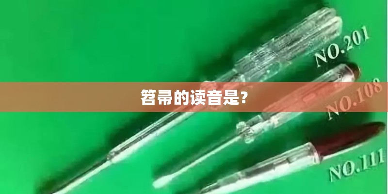 笤帚的读音是？