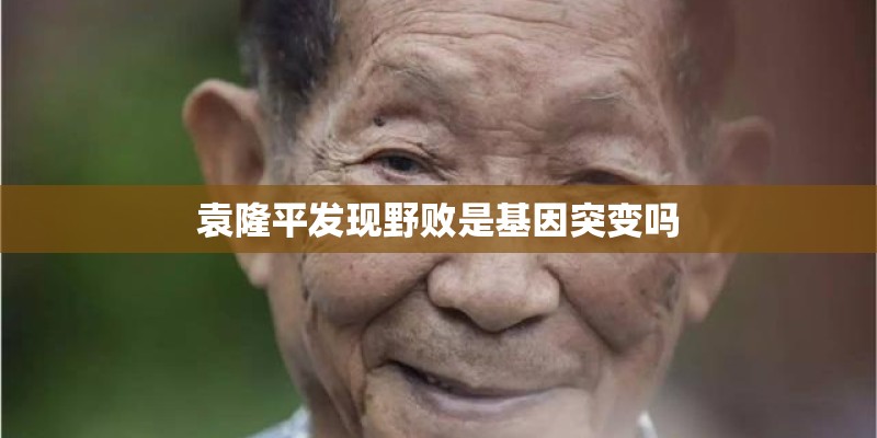 袁隆平发现野败是基因突变吗