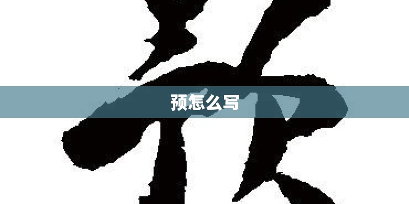 预怎么写 预怎么写