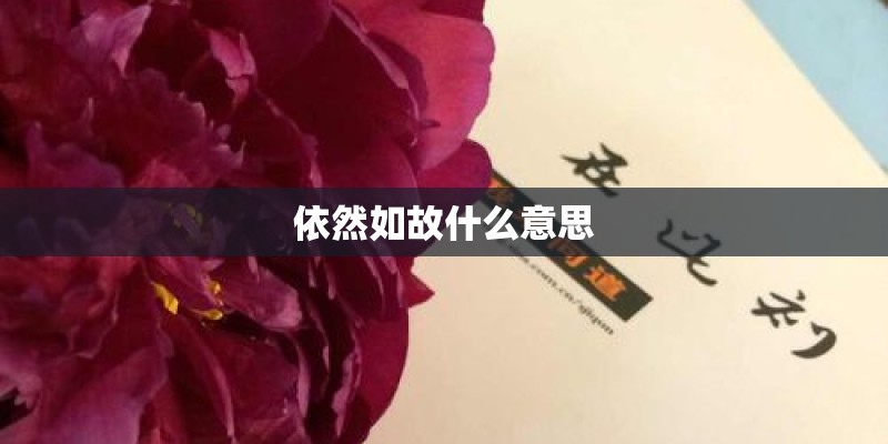 依然如故什么意思