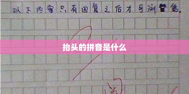 抬头的拼音是什么