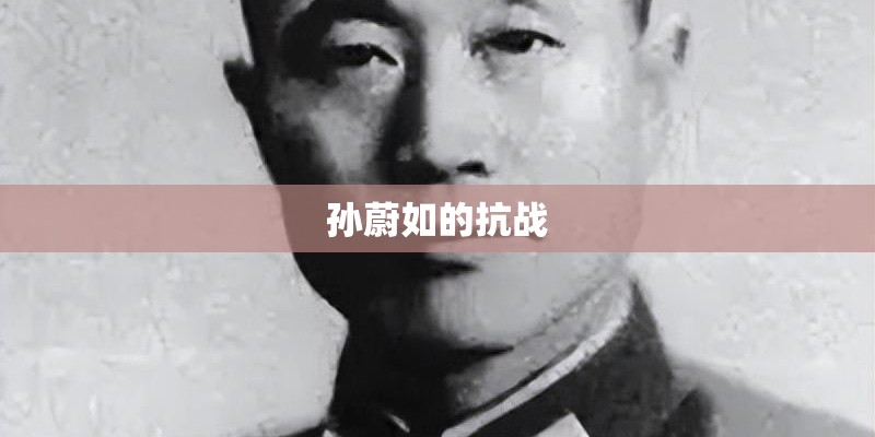 孙蔚如的抗战