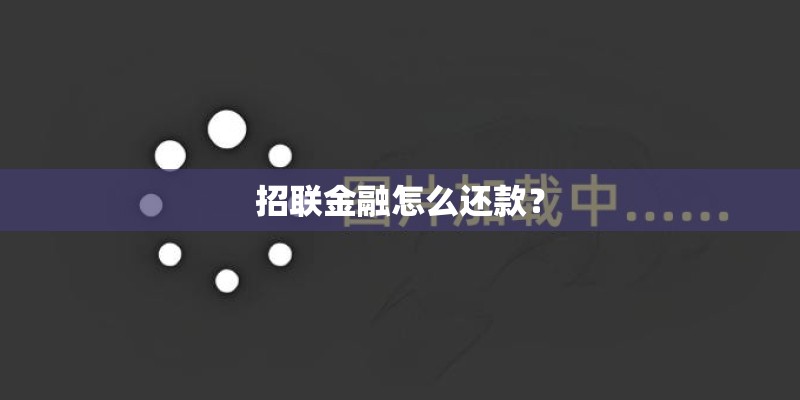 招联金融怎么还款? 招联金融怎么还款?