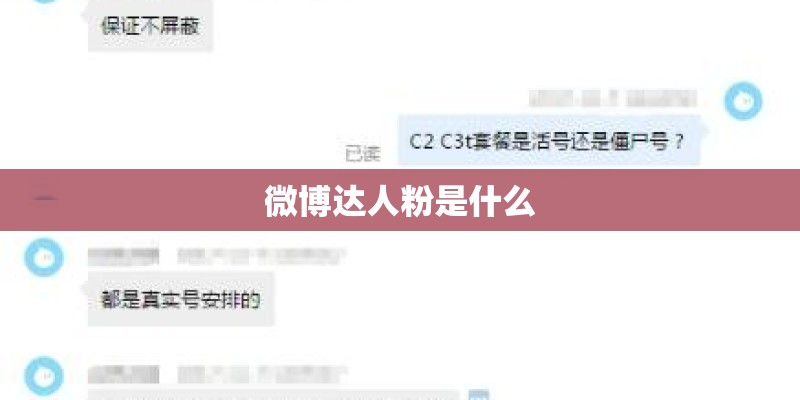 微博达人粉是什么