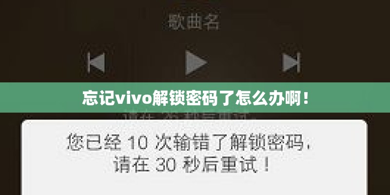 忘记vivo解锁密码了怎么办啊！