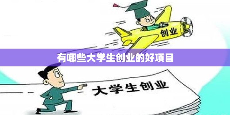 有哪些大学生创业的好项目
