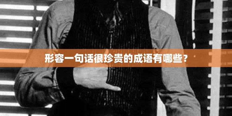 形容一句话很珍贵的成语有哪些？