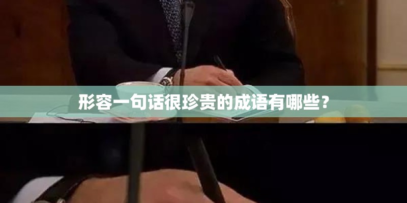 形容一句话很珍贵的成语有哪些？