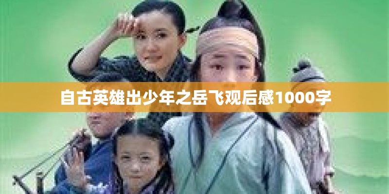 自古英雄出少年之岳飞观后感1000字