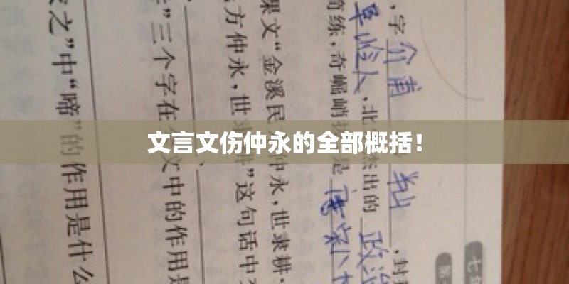 文言文伤仲永的全部概括！