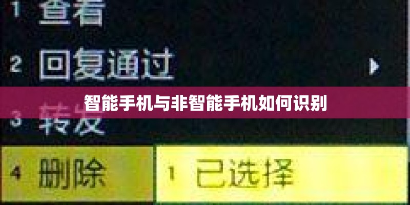 智能手机与非智能手机如何识别