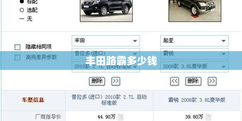丰田路霸多少钱