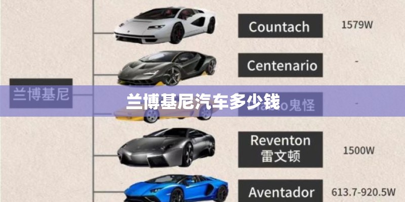 兰博基尼汽车多少钱