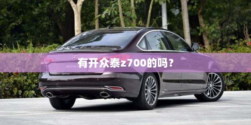 有开众泰z700的吗？