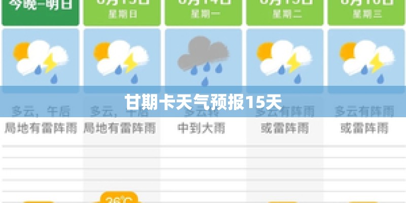 甘期卡天气预报15天