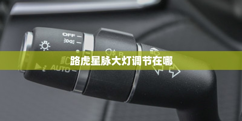 路虎星脉大灯调节在哪