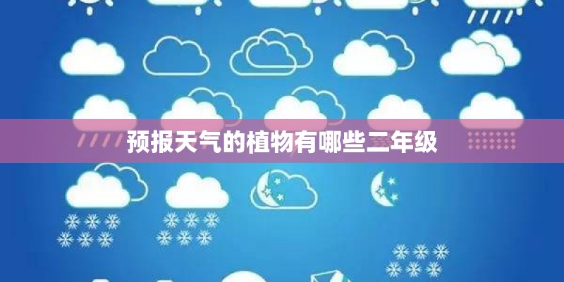 预报天气的植物有哪些二年级