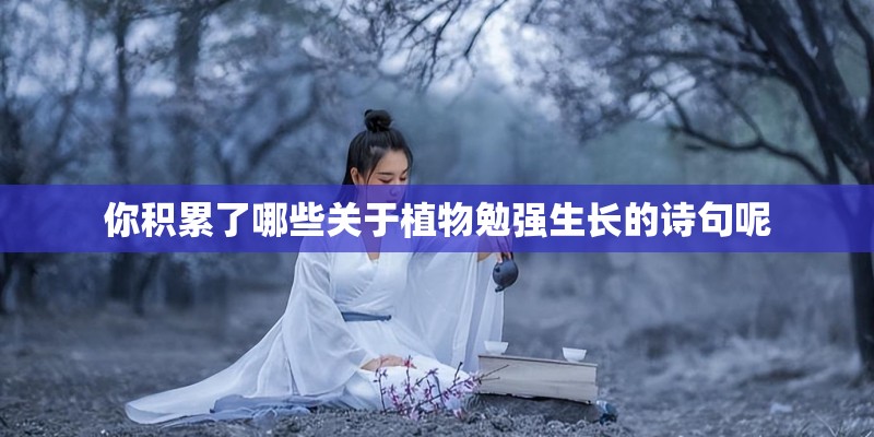 你积累了哪些关于植物勉强生长的诗句呢