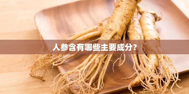 人参含有哪些主要成分？