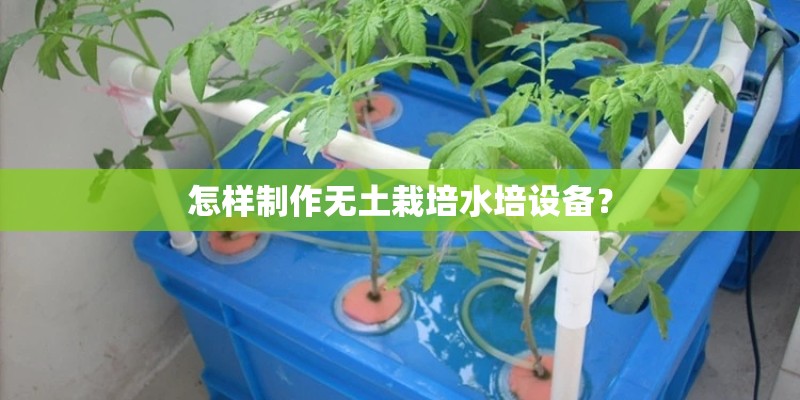 怎样制作无土栽培水培设备？