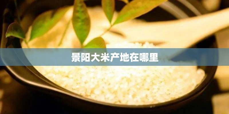 景阳大米产地在哪里
