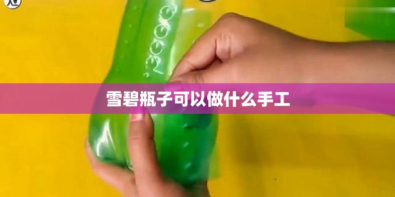 雪碧瓶子可以做什么手工